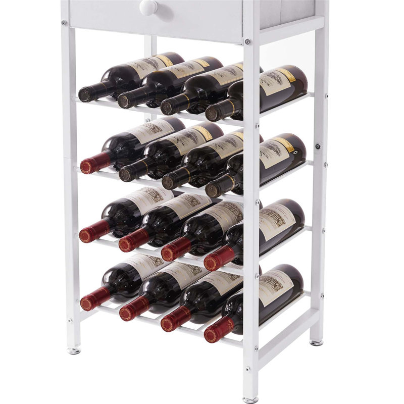 Byata Wine Bottle & Glass Rack White