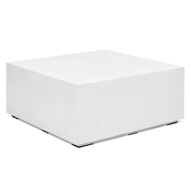 Mixx Bloc Coffee Table, White, 13.9" H x 36" W x 36" D