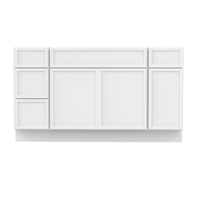 57'' Single Bathroom Vanity Base Only, White