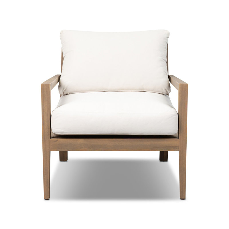 Turbotville Acacia Outdoor Lounge Chair, Natural, Royal Taupe