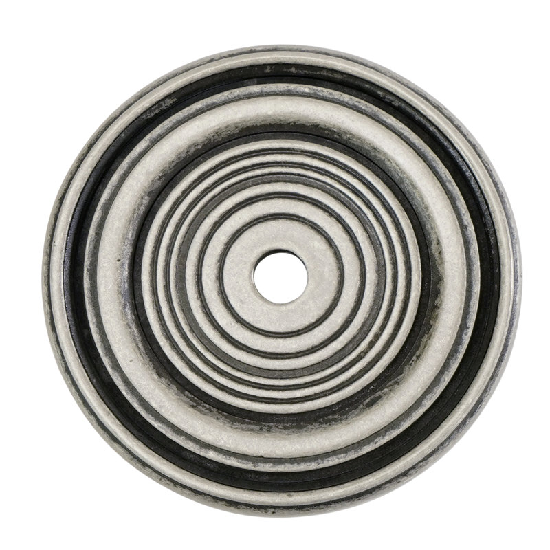 CHESAPEAKE ROUND BACK PLATE;, Satin Nickel 