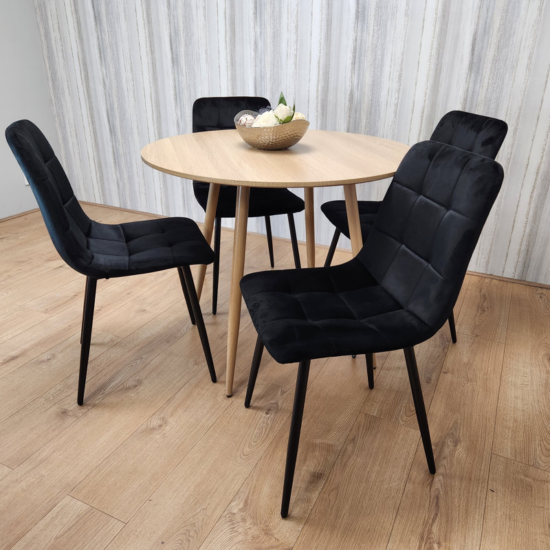 Sylvan 4 - Person Dining Set, Black