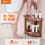 Banc de douche d'angle, hauteur 16,5 po, rayon 12,8 po, faux grain de bois en polystyrène, 350 lb avec tablette de rangement, résistant à l'eau, tabouret de douche pour la douche intérieure et extérieure, pour salle de bain, salon