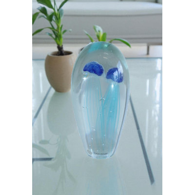 Papier peint médaillon en verre soufflé à la main NIFao 4 po x 4 po x H 9 po
