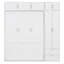 Lit escamotable mural avec armoire supérieure, tablettes et garde-robe, lit pliable peu encombrant-1260578675