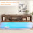 Bhhatu 70" Floating Tv Stand With Led Lights & Power Outlet,Brown-1554874758