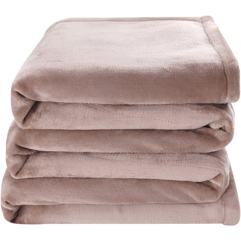 Jeté en flanelle électrique chauffant, L 90 po x L 100 po, Rose