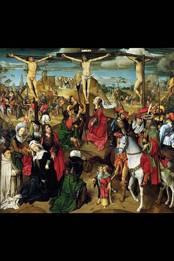 « passion du christ »-reproduction d’art, H 66 po x l 44 po x P 1,5 po