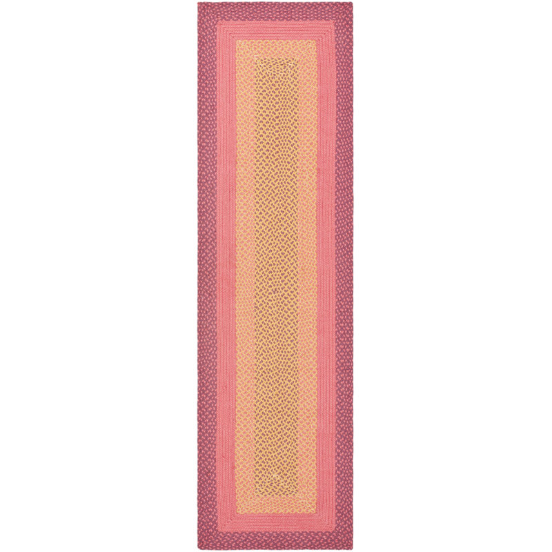 Tapis rayé en coton tissé à la main Georgina, Tapis de couloir 2 pi 3 po x 8 pi