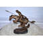 Statue Inso Cheyenne Remington en bronze sur marbre taille: 12 po x 4 po x H 12 po