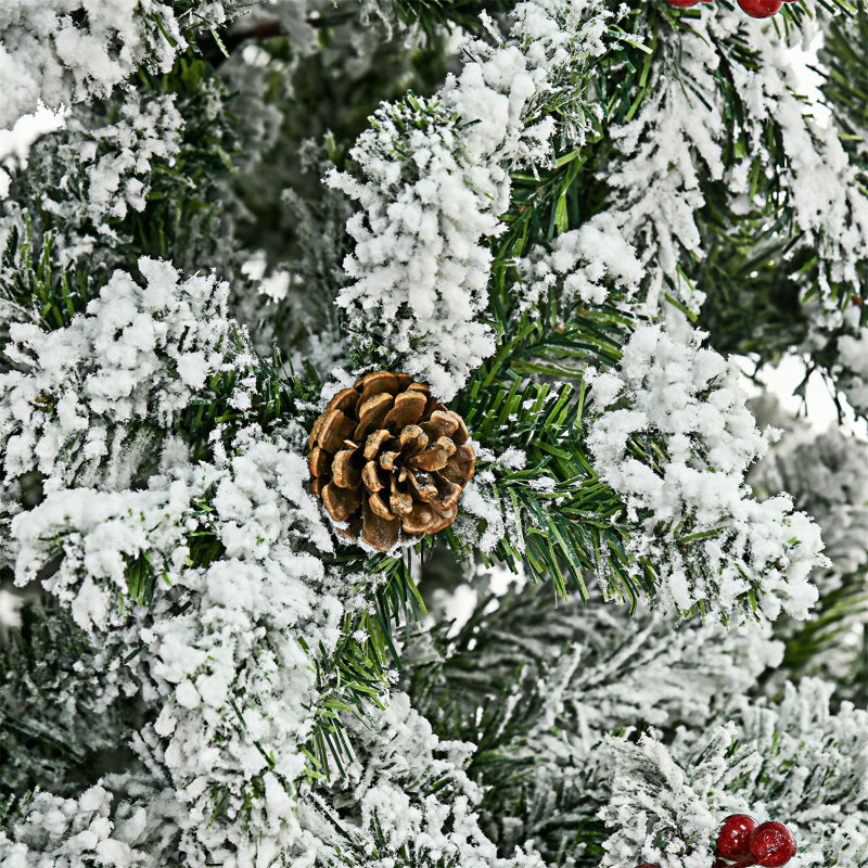 Arbre de Noël artificiel enneigé, 8'10"