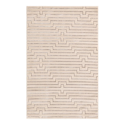 Latitude Run® Mirage Novica Rug White and Silver