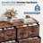 Tall 10-Drawer Fabric Dresser with Cabinet, Metal Frame Storage Tower for Bedroom, Closet, Entryway-738945196