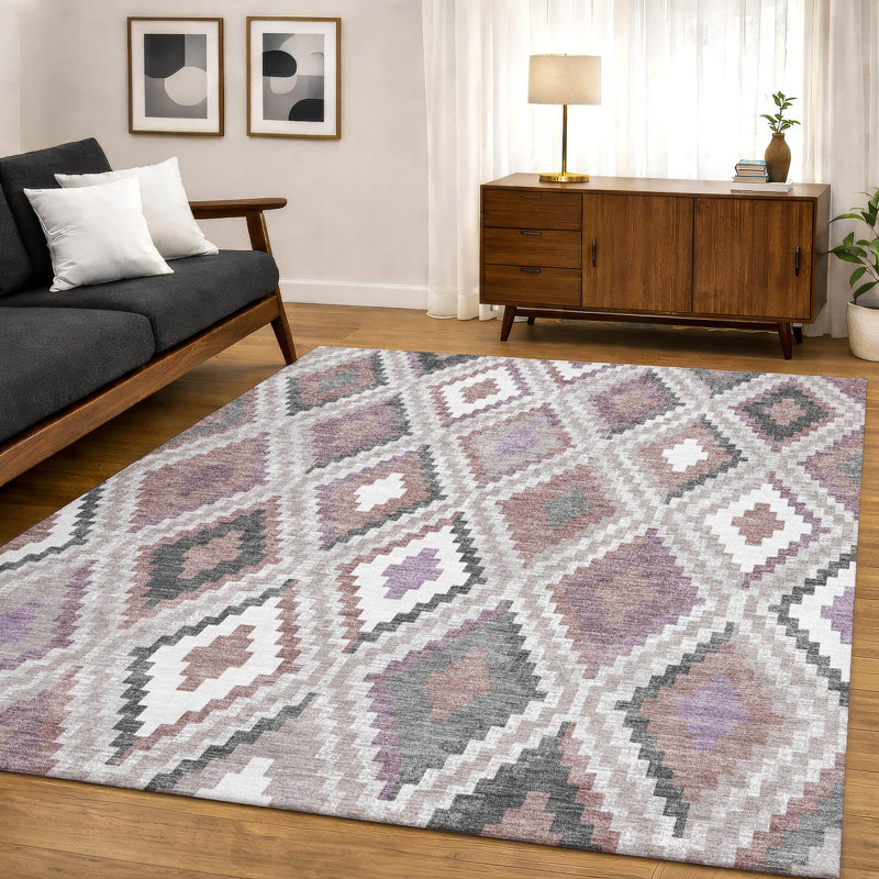 Tapis de qualité supérieure lavable à la machine Mayfield AMF2331, Rosé, 5 pi x 7 pi 6 po