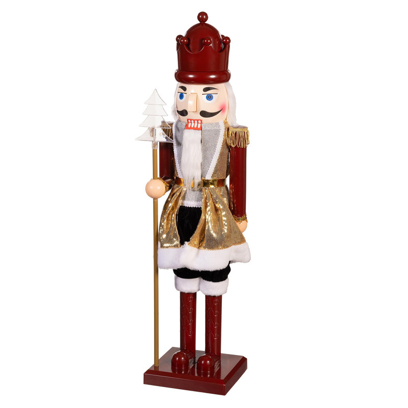 Statue de jardin DEL musicale en forme de casse-noisette en métal, H 31 po