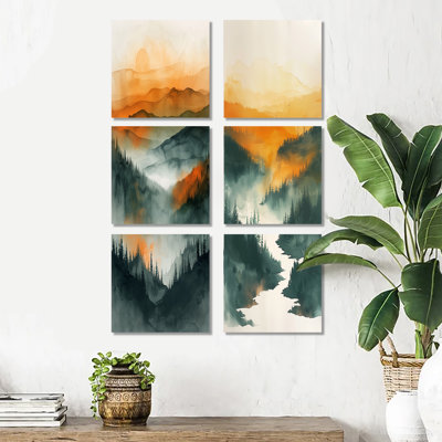 Ashel - ensemble d'art mural forêt de 6