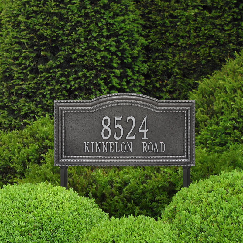 Plaque d'adresse sur 2 lignes Signature Series, Gris, Oui, Gris fumée
