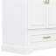 Meuble-lavabo autoportant 30 po avec lavabo, panneau de fibres à densité moyenne et structure en bois, 1 tiroir séparateur et 2 portes à fermeture en douceur (double tablette sur la porte)-1305369049
