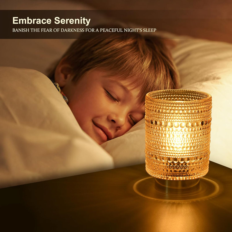 Cordless LED Table Lamp With Auto-Off Timer, Portable Battery Operated Night Light For Bedroom, Entryway, Camping & Outdoor Use