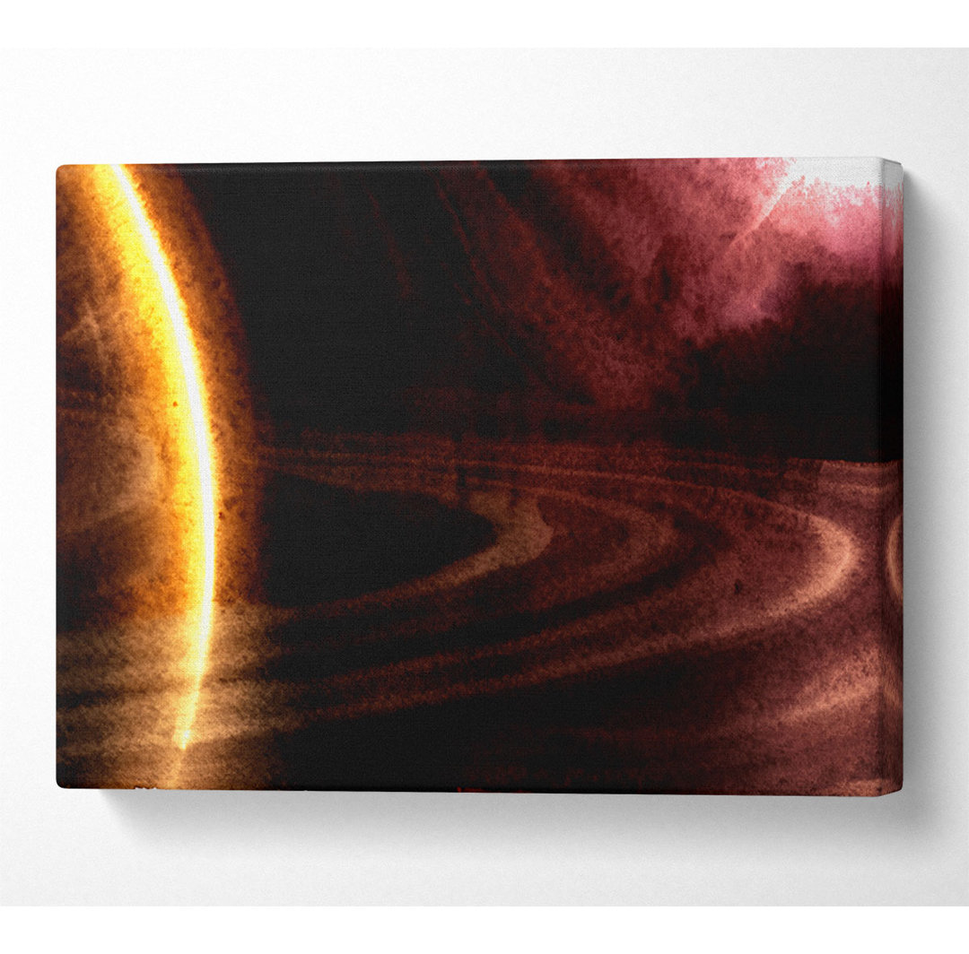 Planet Rings Sun - Kunstdrucke auf Leinwand - Wrapped Canvas