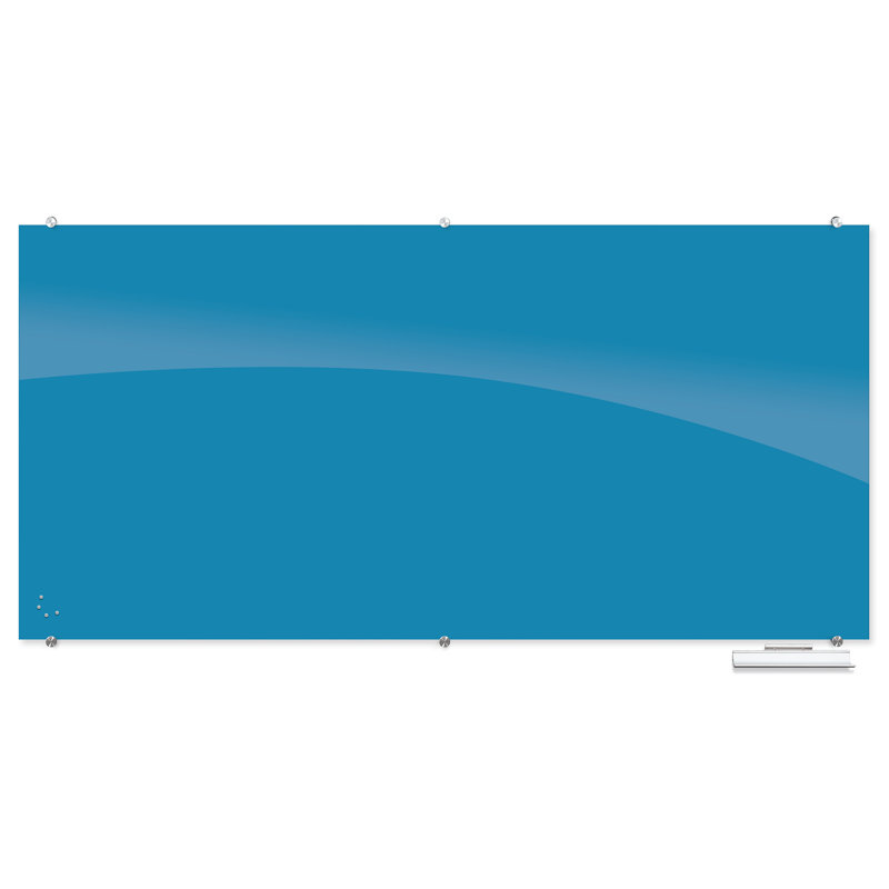 Tableau effaçable mural en verre Visionary, H 47,24 po x L 94,49 po, Blanc