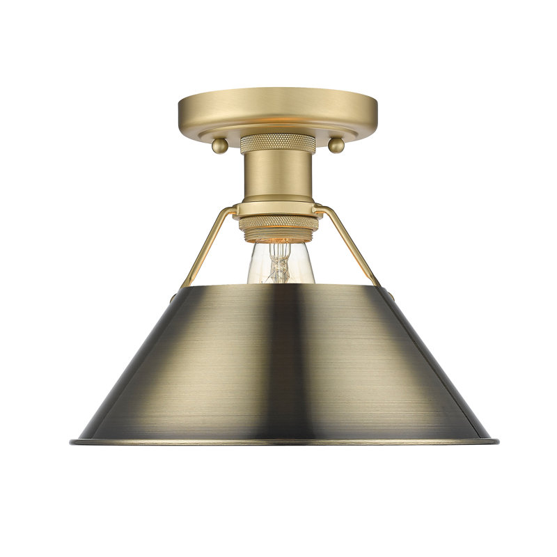Weatherford Flush Mount, Aged Brass, Brushed Champagne Bronze