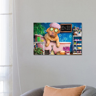 Doggie Day Spa by Karen Burke - Print on Canvas