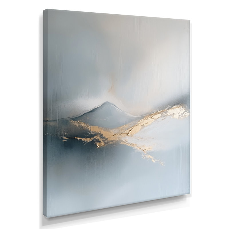Toile de paysage abstrait, art mural aquarelle montagne, Miconi, H 32 po x l 24 po, Toile tendue