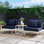 Ensemble de patio d'extérieur en aluminium 3 pièces Stance par Modway