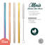 Mini Coloured Metal Straws
