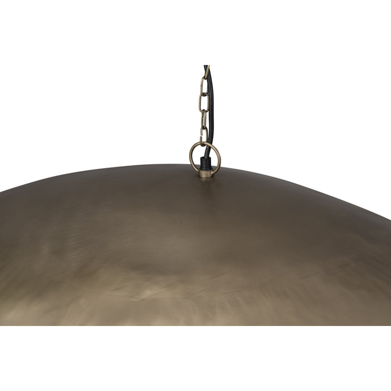 Luminaire suspendu en laiton antique Rouveroy, H 94 po x l 39 po, 2 lumières