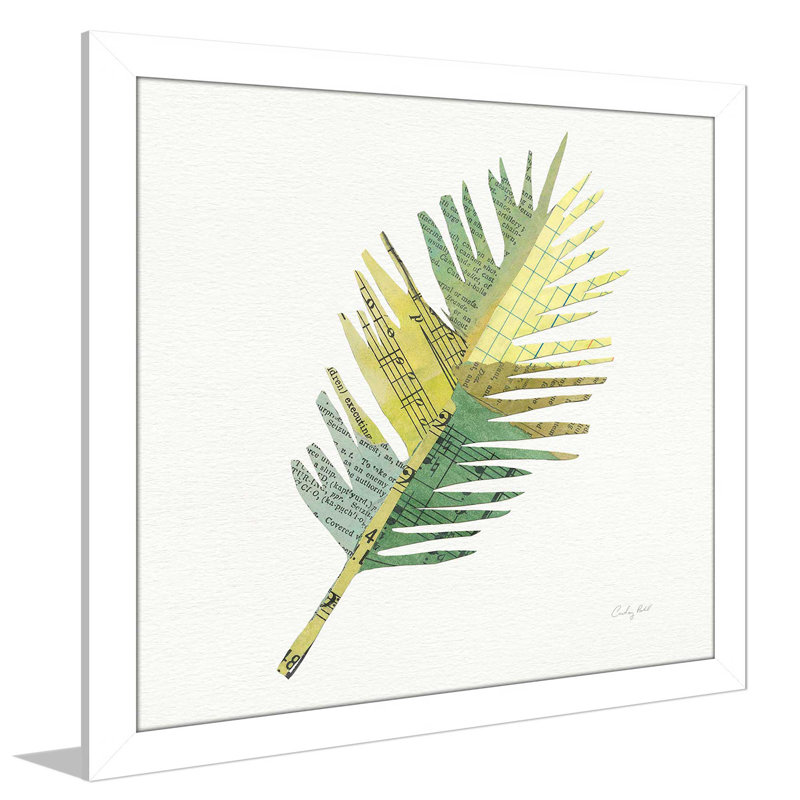 « tropical fun palms i », reproduction de peinture à l’aquarelle, H 21,5 po x l 21,5 po x P 0,75 po, Cadre blanc