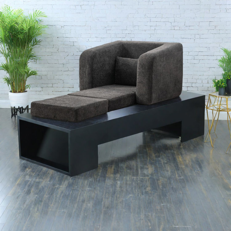 Canapé-lit convertible compact avec tissu chenille pour des espaces de vie élégants