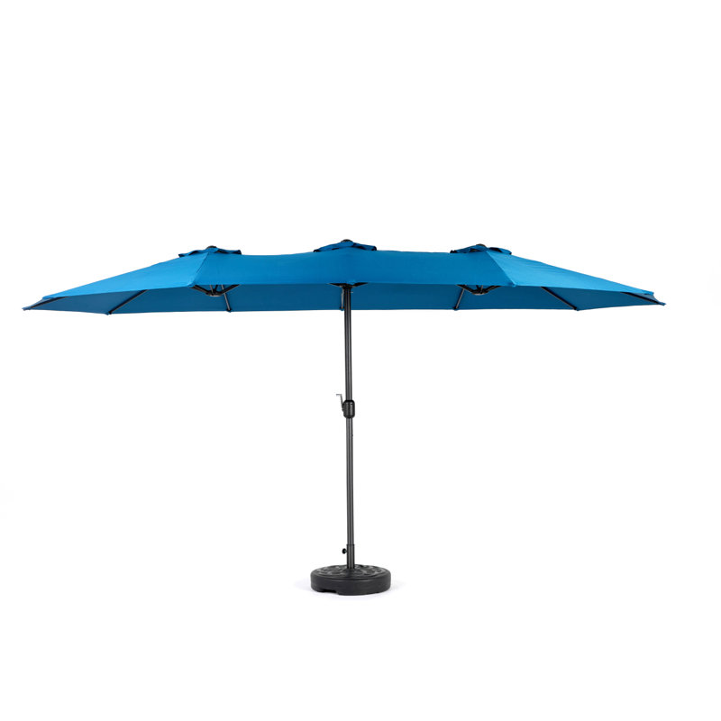 Grand parasol d'extérieur double face 14,8 pi avec manivelle (sans base)