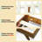 Harmony Solid Wood Bed Frame Platform Style with Sculpted Headboard, Mid-Century Modern, No Box Spring Needed, Smart Tools Assembly, 800 lbs Capacity-127582609-127582611