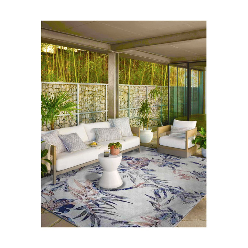Tapis tissé à base botanique et lavable, Tapis de couloir 2 pi 6 po x 6 pi 7 po
