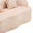 Teddy Boneless Velvet Fabric Curved Loveseat-1532151929-1525532548