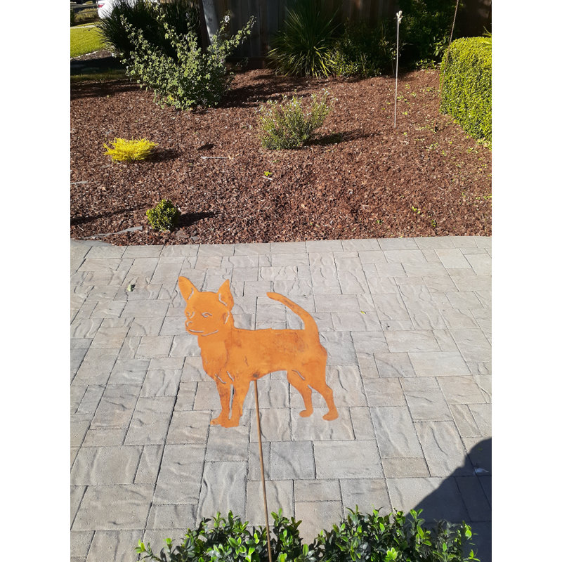 Piquet de jardin en métal Chihuahua