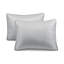 Ensemble de courtepointe réversible en microfibre gris / beige 3 pièces-366696766