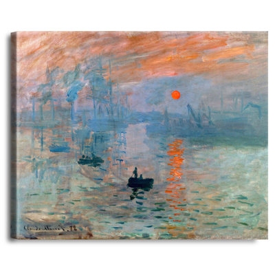 «Impression Sunrise» par Claude Monet, reproductions d'art classique sur toile, estampe numérique sur toile, 30 x 36 x 1,5 po