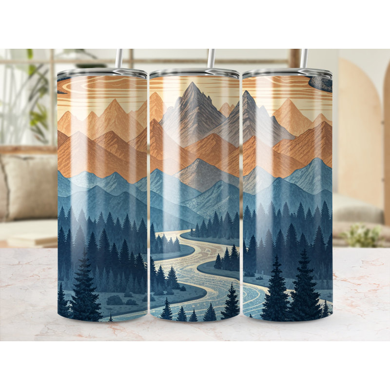 Choose Handmade Tumblers 591ml Vacuum Insulated Stainless Steel (18/8) Travel Tumbler with Straw
