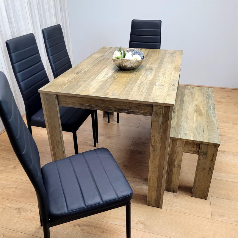Riott 6 - Person Dining Set, Black