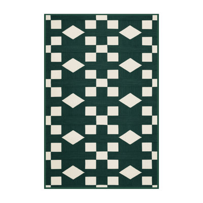 Tapis botanique brun lavable à la machine