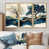 Toile avec cadre flottant or