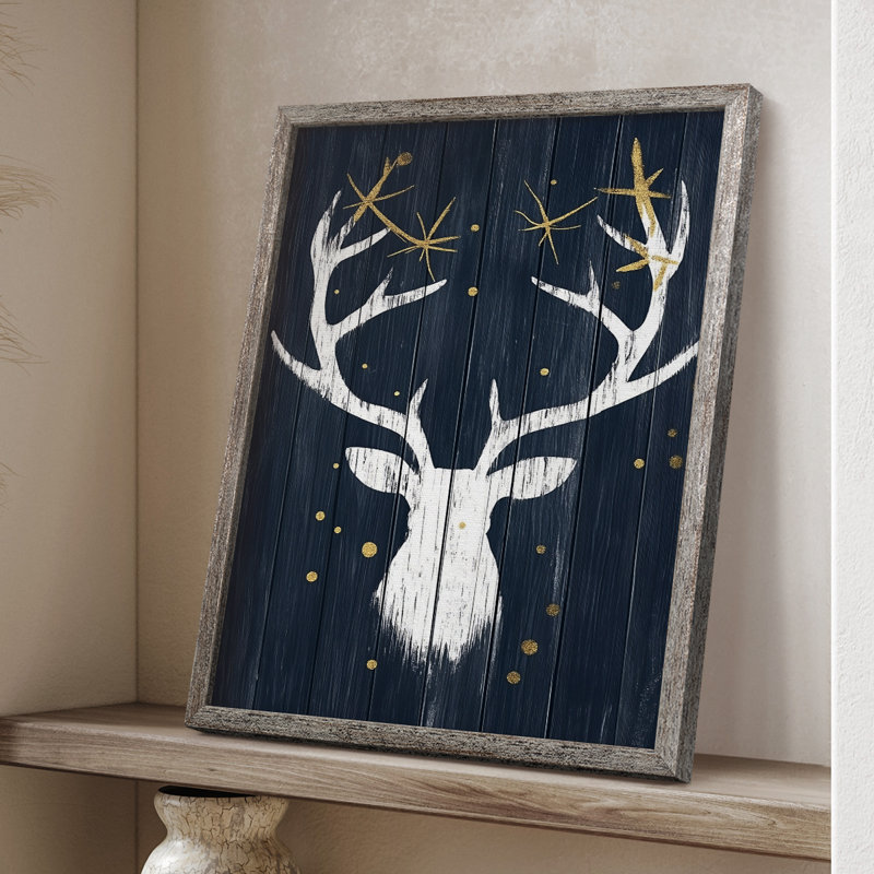 «Christmas Holiday Art CXLVII», reproduction d'art encadrée - bois massif, H 11 po x l 9 po