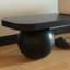 Banc rembourré blanc + noir-594714766
