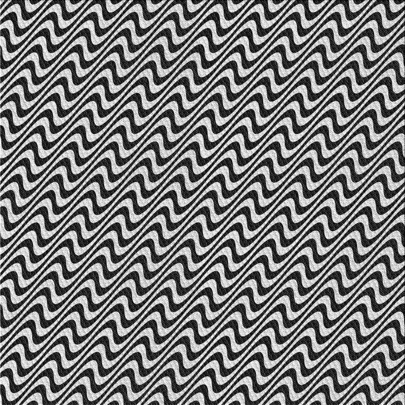 Tapis de zone noire à motifs, Carré 8 pi