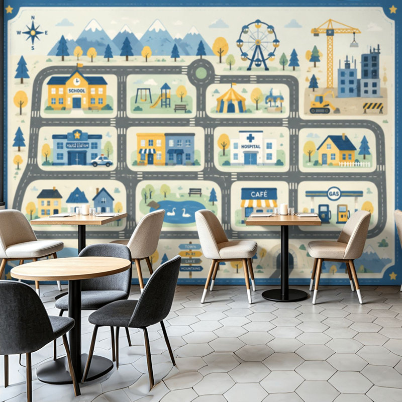 Adhésif mural autocollant auto-adhésif et amovible, 68.88" L x 96" W