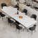 Rectangular Extendable Dining Table Up To 110'' with Sintered Stone Top for 8-12