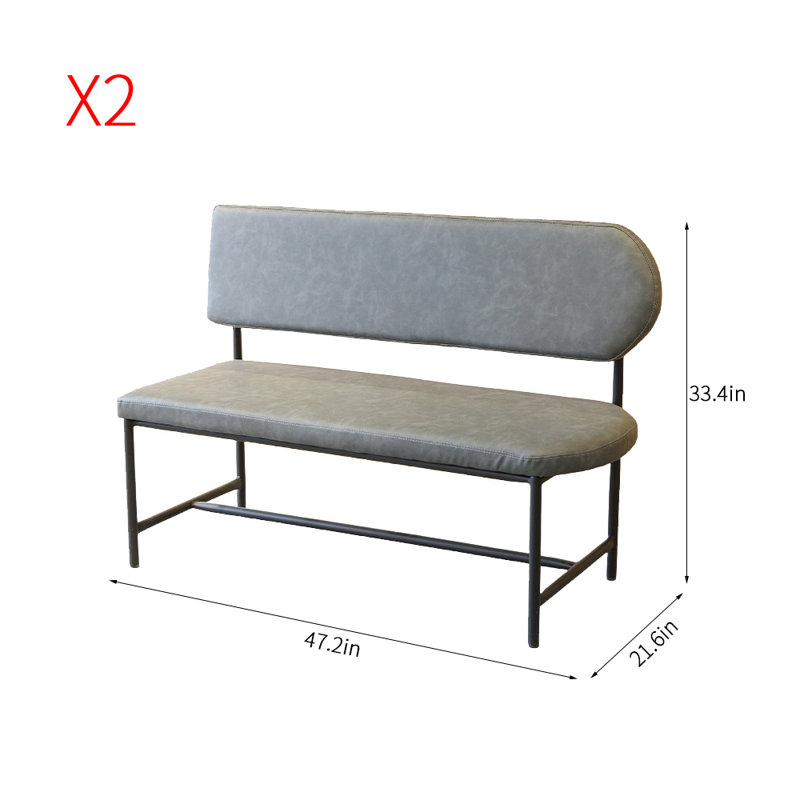 Kinnelon Faux Leather Upholstered Bench